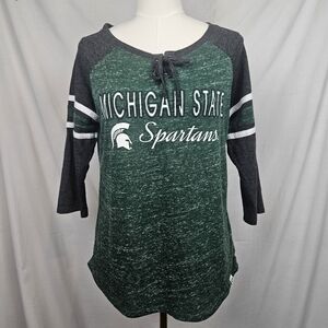 Coloesseum Womens Michigan State Spartan‎ Shirt Med Athleisure Football Athletic